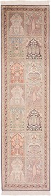 Cashmere Silk Tappeto 310x80 (Indian) Annodato A Mano