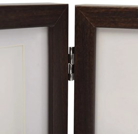 Cornici Portafoto a Libro Marrone Scuro 28x18 cm+2x(13x18 cm)