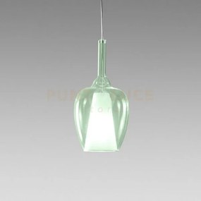 Ofelia s/10 - vetro  verde-trasparente e portalampada bianco 1 luce...