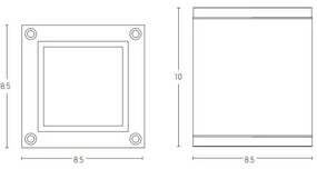 Zambelis E270 - Luce Spot da esterno 1xGU10/35W/230V IP65 bianco