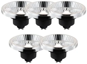 Set di 5 lampadine LED Smart GU10 dimmerabili AR111 10W 800 lm 2200 - 6500K