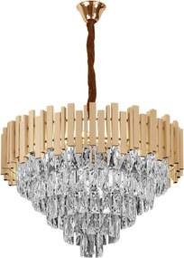 Lampada Cristal G053-CP 80CM Gold