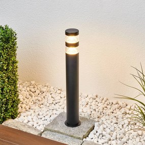 Lindby Lampione a LED Lanea, 60 cm, nero, acciaio inox, IP44