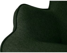 Poltrona con poggiapiedi verde scuro Niko – Ropez