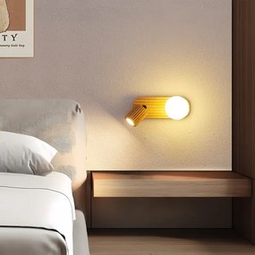 Brilagi - Faretto da parete MODERN WOOD 1xG9/5W/230V+1xGU10/8W in legno di hevea