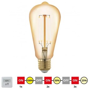 Lampadina LED dimmerabile VINTAGE ST64 E27/4W/230V 2200K - Eglo 12863
