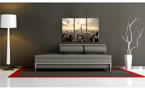 Quadro New York di sera  Colore seppia, Dimensioni e Misure 60x40