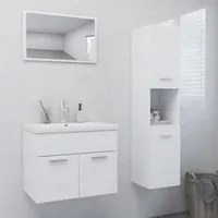 Set Mobili da Bagno Bianco in Truciolato 3071135