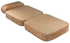 Poltrona per bambini marrone con rivestimento in velluto a coste Flip – Wigiwama