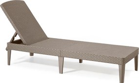 Lettino Prendisole da Giardino 187,5x58x29 cm in Resina Keter Jaipur Cappuccino...