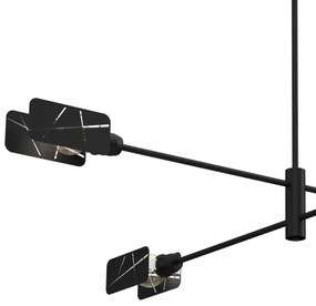 Lampadario a sospensione con supporto rigido ASTRA 4xE27/60W/230V nero