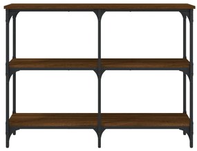 Tavolino consolle rovere marrone 100x29x75 cm legno multistrato