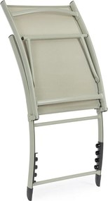 Sdraio da giardino grigio tortora in metallo regolabile/pieghevole Taylor – Bizzotto