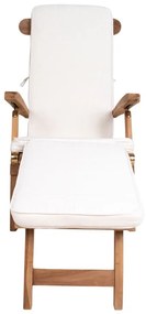 Cuscino di seduta in cotone bianco per sdraio da esterno Arrecife - House Nordic