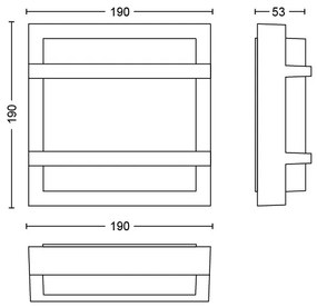 Philips 17394/93/P3 - Applique a LED da esterno PETRONIA LED/12W IP44