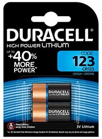 Batteria Duracell 3V CR123 Litio confezione da 1 pila
