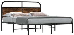 Giroletto Senza Materasso Rovere Fumo 140x190 Cm İn Truciolato /