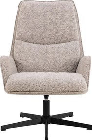 Poltrona beige girevole con rivestimento in bouclé Bosley – Actona