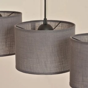 Lampadario a cavo ALBA 3xE27/15W/230V grigio