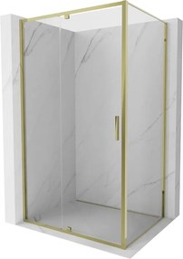Mexen Exo cabina doccia a battente 160 x 100 cm, trasparente, oro - 819-160-100-50-00