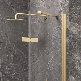 Kamalu - Box doccia 80x140 oro satinato doppio battente | KT1000G