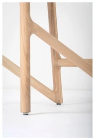 Sedia da pranzo in legno massiccio di quercia con seduta bianca Fawn - Gazzda