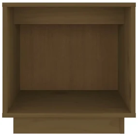 Comodino marrone miele 40x30x40 cm in legno massello di pino