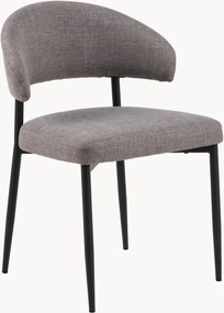 Set di 2 sedie imbottite con piedini in metallo Edina