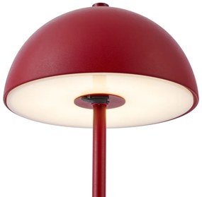 Lampada da tavolo da esterno rosso scuro con LED dimmerabile a 3 livelli IP44 ricaricabile - Keira