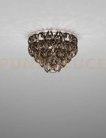 Giogali lampadadario a soffitto 50 cristallo bronzo e cromo lucido ...