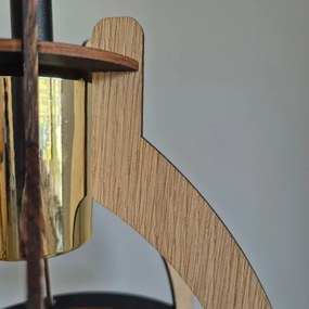 Lampadario a plafone LANDO 1xE27/15W/230V quercia