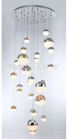 Lampada a sospensione atomo, 27 luci, colori misti, led 136,8w, 600...