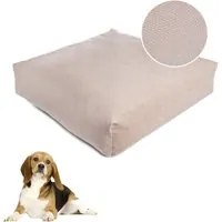 Cuscino per cani sfoderabile velvet beige diametro 60 x 60 h 15 cm fuss-dog made in italy