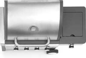 Barbecue a Gas GPL 4 Fuochi + 1 Fornello Laterale Ompagrill Indianapolis 5/B in Acciaio Inox...