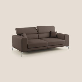 Blade Divano moderno con poggiatesta reclinabili in Ecopelle T04 marrone