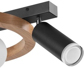 Lampadario a sospensione con filo OTIS 1xG9/5W/230V + 2xE27/15W/230V quercia