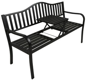 Panchina da giardino in metallo nero Segula - Garden Pleasure