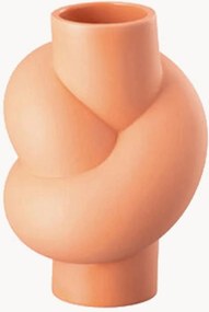 Vaso mini in porcellana Node Coral, alt. 10 cm