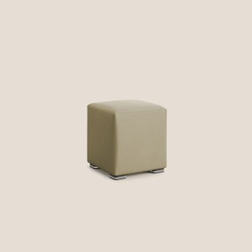 Cube pouf in microfibra smacchiabile T11 beige