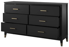 Cassettiera nera , 144 x 85 cm Westerleigh - CosmoLiving by Cosmopolitan