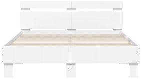 Giroletto con testiera bianco 120x190 cm in legno multistrato