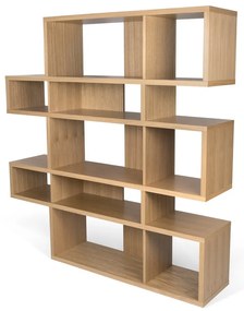 Libreria in rovere decorato, 34 x 160 cm London - TemaHome