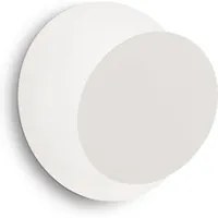 Applique Contemporanea Tick Metallo Bianco 1 Luce 7,5W 3000K Luce Calda