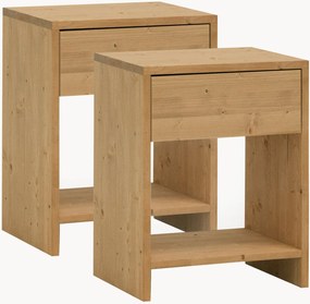 Set di 2 comodini in legno di abete Martina