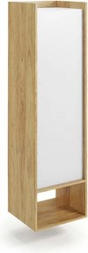 Armadio modulare Mobius 1D in legno naturale/bianco- H179 cm