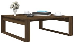 Tavolino salotto rovere marrone 100x100x35 cm legno multistrato