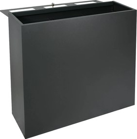 Pattumiera per Raccolta Differenziata 3 Scomparti Capacità 180 lt 90x30x80 cm in Acciaio Antracite...