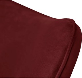 Poltrona rossa con rivestimento in velluto Niko – Ropez