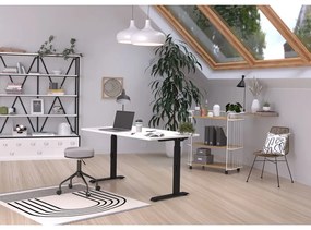 Tavolo da lavoro ad altezza regolabile con piano bianco 80x120 cm Downey - Germania