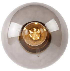 Lampada da soffitto intelligente in ottone con vetro fumé incl. Wifi ST64 - Pallon